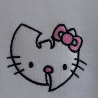 Wu X Hello Kitty Embroidered Hoodie In White