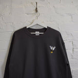 Wu X Mickey Embroidered Sweatshirt In Charcoal