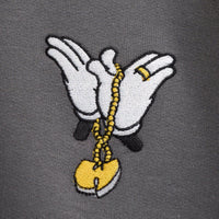 Wu X Mickey Embroidered Sweatshirt In Charcoal