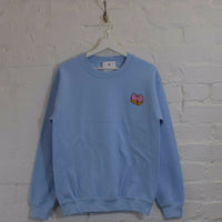 Wu Pink Donut Embroidered Sweatshirt In Sky Blue