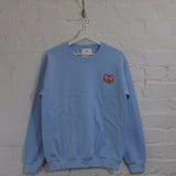 Wu Pink Donut Embroidered Sweatshirt In Sky Blue