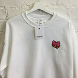Wu Pink Donut Embroidered Sweatshirt In White