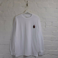 Wu Shaolin Embroidered Long Sleeve Tee In White