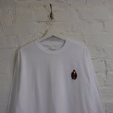 Wu Shaolin Embroidered Long Sleeve Tee In White