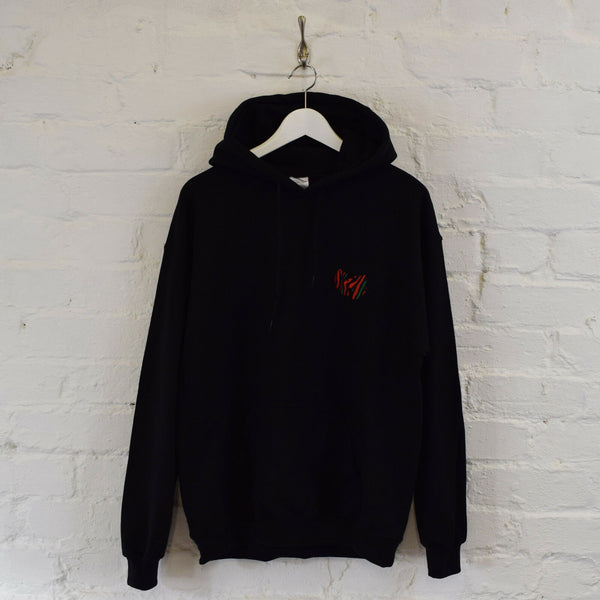 Wu X ATCQ Embroidered Hoodie In Black