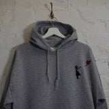 Wu X Banksy Embroidered Hoodie In Grey