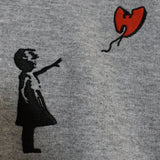 Wu X Banksy Embroidered Hoodie In Grey