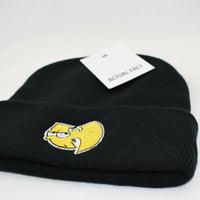 Wu X Bart Roll Up Beanie In Black