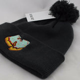 Wu X Green Donut Roll Up Bobble Beanie In Charcoal