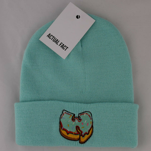 Wu X Green Donut Roll Up Beanie In Mint