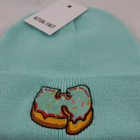 Wu X Green Donut Roll Up Beanie In Mint