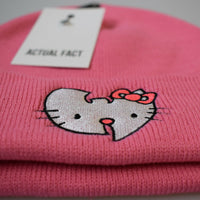 Wu X Hello Kitty Roll Up Beanie In Pink