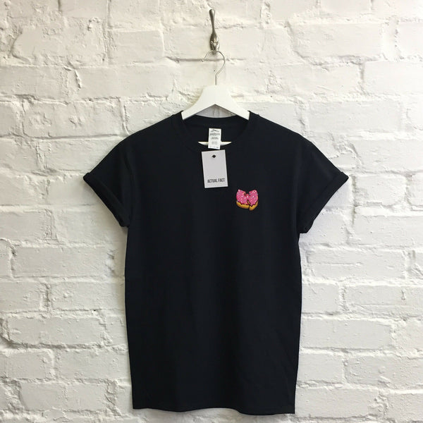 Wu X Pink Donut Embroidered Tee In Black