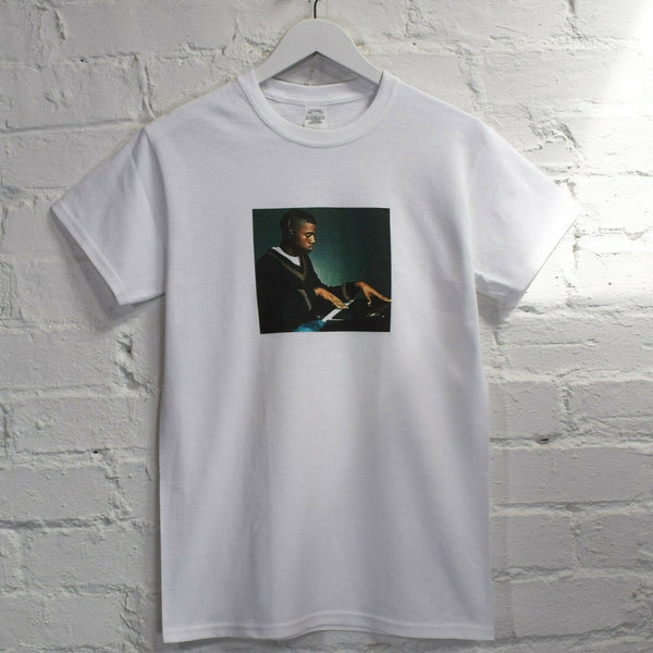 Young Kanye Piano Printed Tee In White