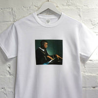 Young Kanye Piano Printed Tee In White