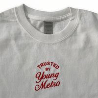 Young Metro Embroidered Tee In White