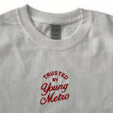 Young Metro Embroidered Tee In White