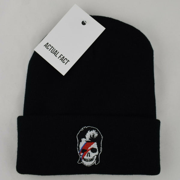 Ziggy Day Of The Dead Roll Up Beanie In Black