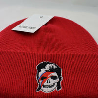 Ziggy Day Of The Dead Roll Up Beanie In Red
