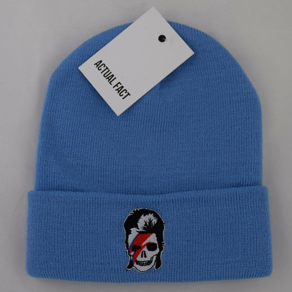 Ziggy Day Of The Dead Roll Up Beanie In Sky Blue